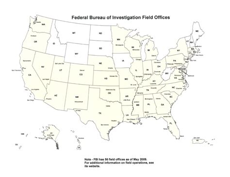 National Bureau of Investigation Map .